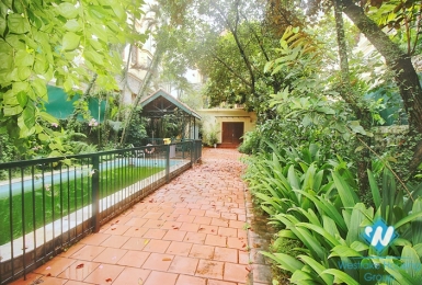 Spacious garden house with out-door pool for rent in Tay Ho, Ha Noi